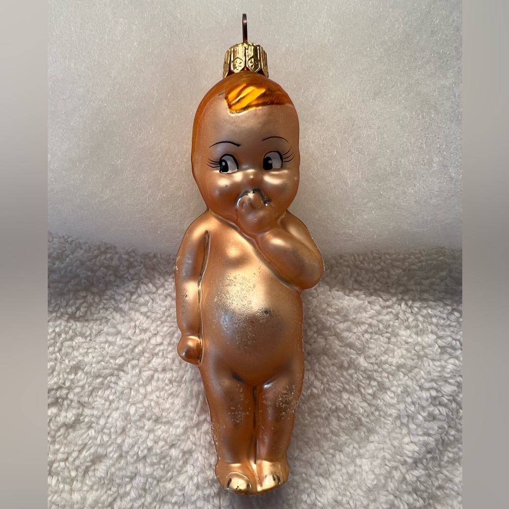 Christopher Radko Babykins Gem Christmas Ornament - small hole in foot pictured
